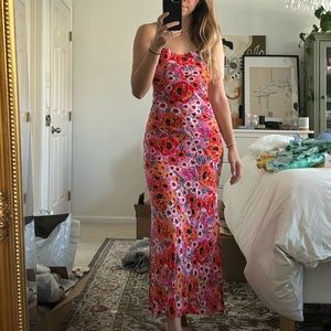 Floral Pink Maxi Dress